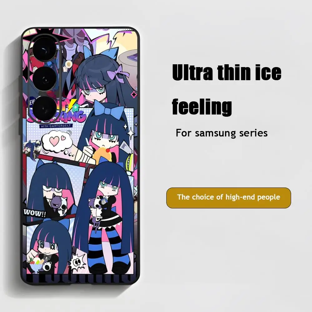 Фото Мягкий черный чехол для телефона с аниме-дизайном Panty Stocking для Samsung Galaxy S26 S25 S24 S23 S22 S21 Plus Ultra Note20 №2