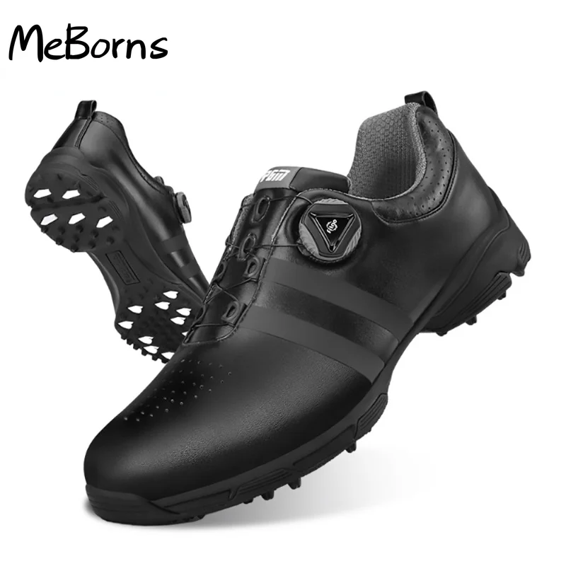 

Waterproof Sneakers Mens Golf Shoes Breathable Fitness Training Golf Shoe Man Non-Slip Rotating Buckle Golf Trainers