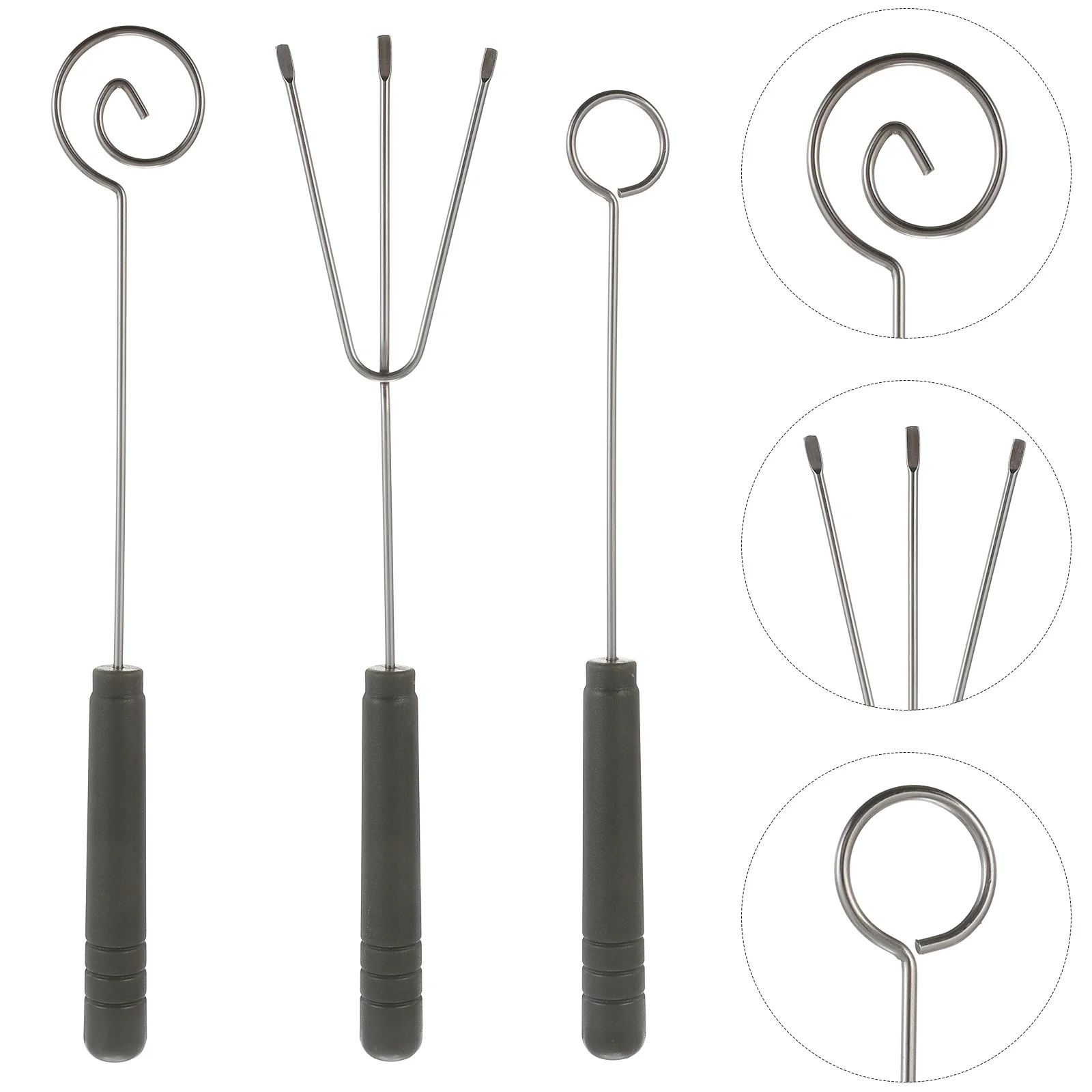 

3 Pcs Cake Decorating Candy Dipping Tools Smores Ornament Chocolate Spoon Picks Fondue Fork Cross