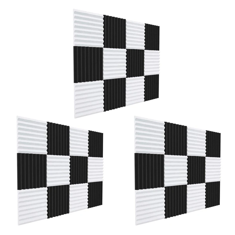 

36 Pcs Acoustic Foam Board,Sound Insulation Sound Wedges Sound Insulation Pad,For Studio Ceiling Game Room,2.5X30x30cm