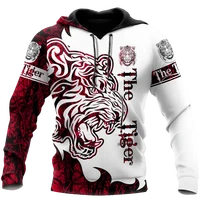 fashion spring and autumn tiger hoodie white tiger leather 3d all printed mens sweatshirt unisex pullover casual jacket zipper