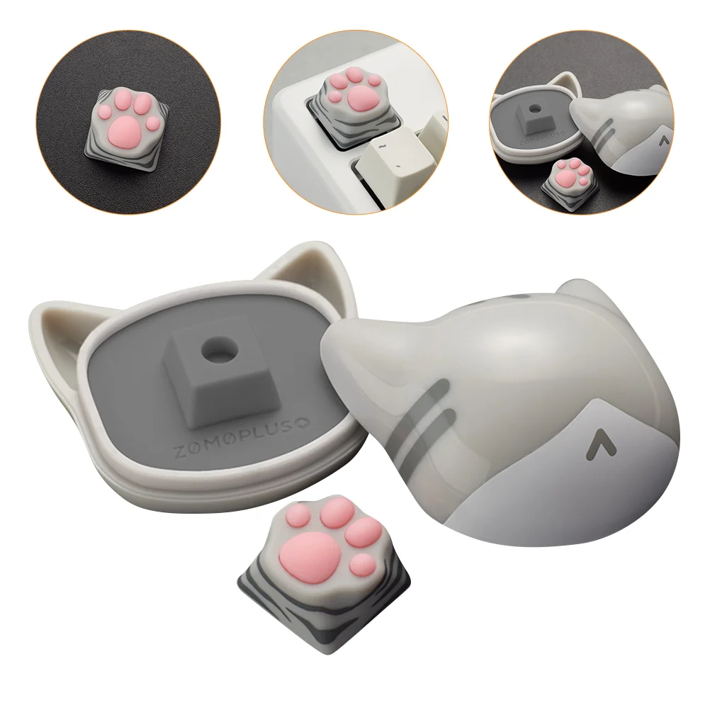 

Keyboard Keycap Caps Mechanical Keycaps Key Diy Cat Replacement Palm Kit Computer Claw Through See Animal Decor Pc Cute Adorable