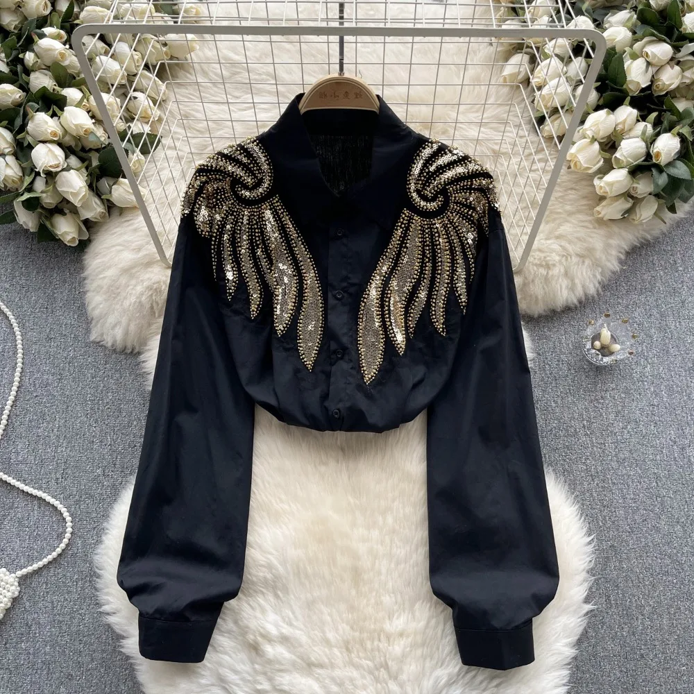 Блузка женская с отложным воротником