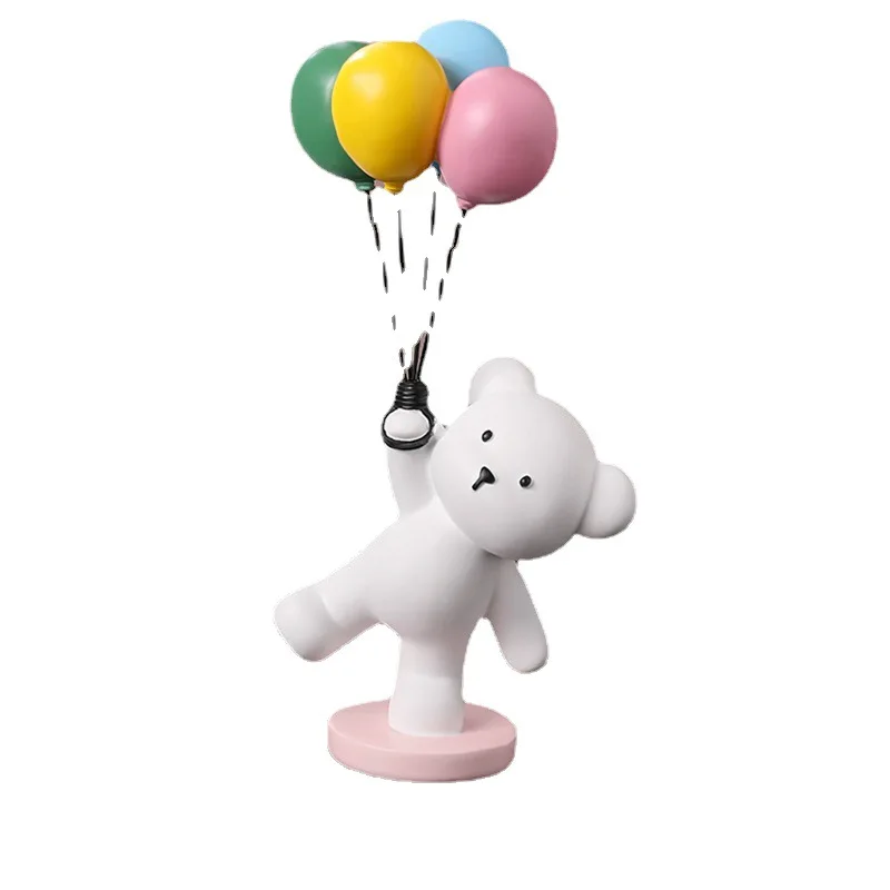 Скандинавский воздушный шар Летающий Медведь Кролик украшения из смолы статуя