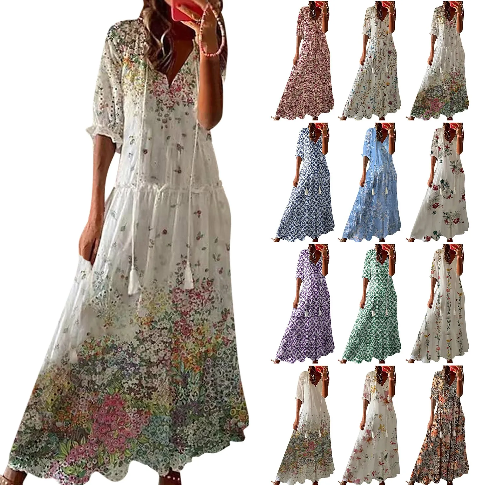 

Summer Dresses For Women Fashion Clubs Vacation Printed Loose Women'S Summer Dresses 2023 Summer Women Dresses 2023 Vestidos