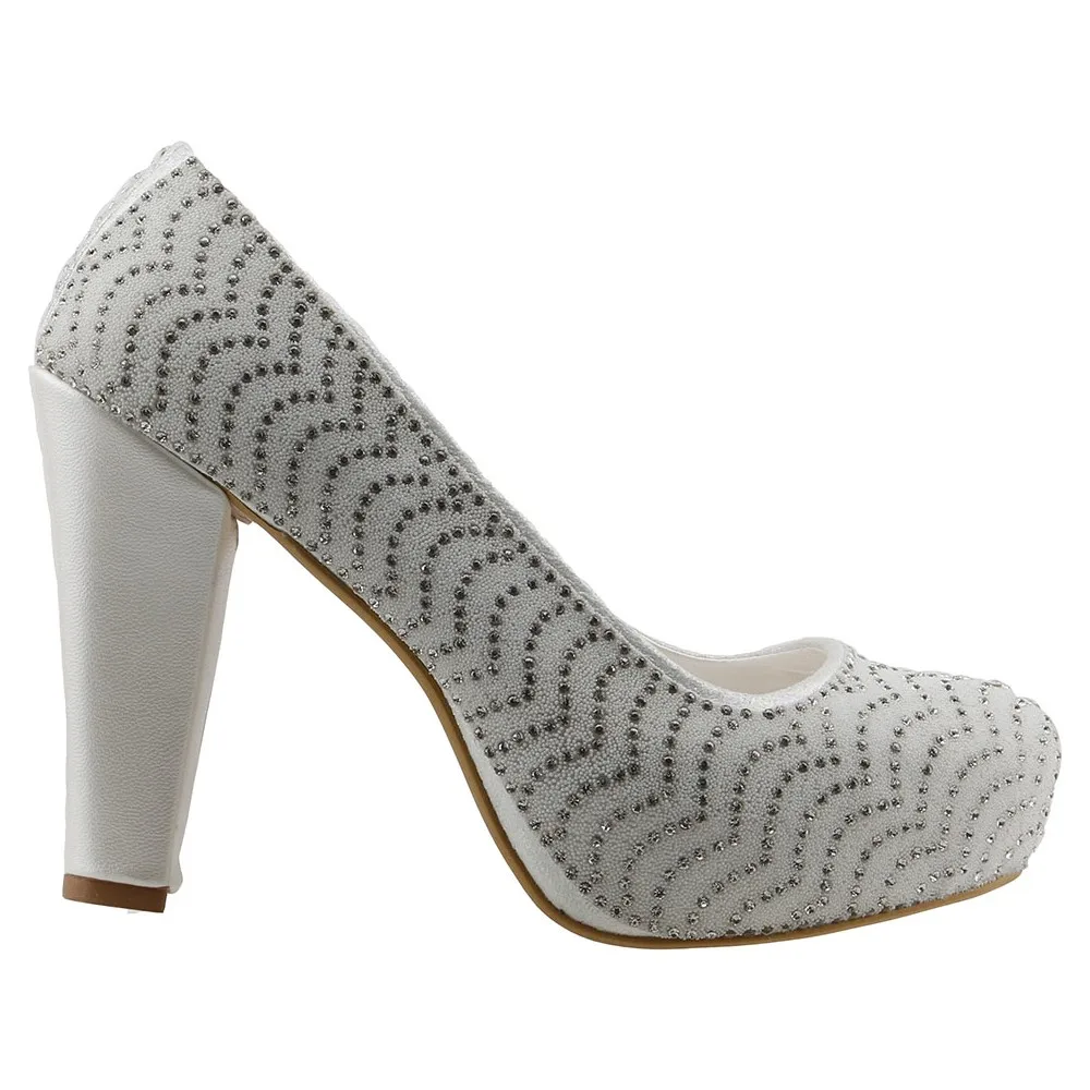 

Dorlie 11 Pearl Platform 11 cm Heel Evening Bridal Women 'S Shoes