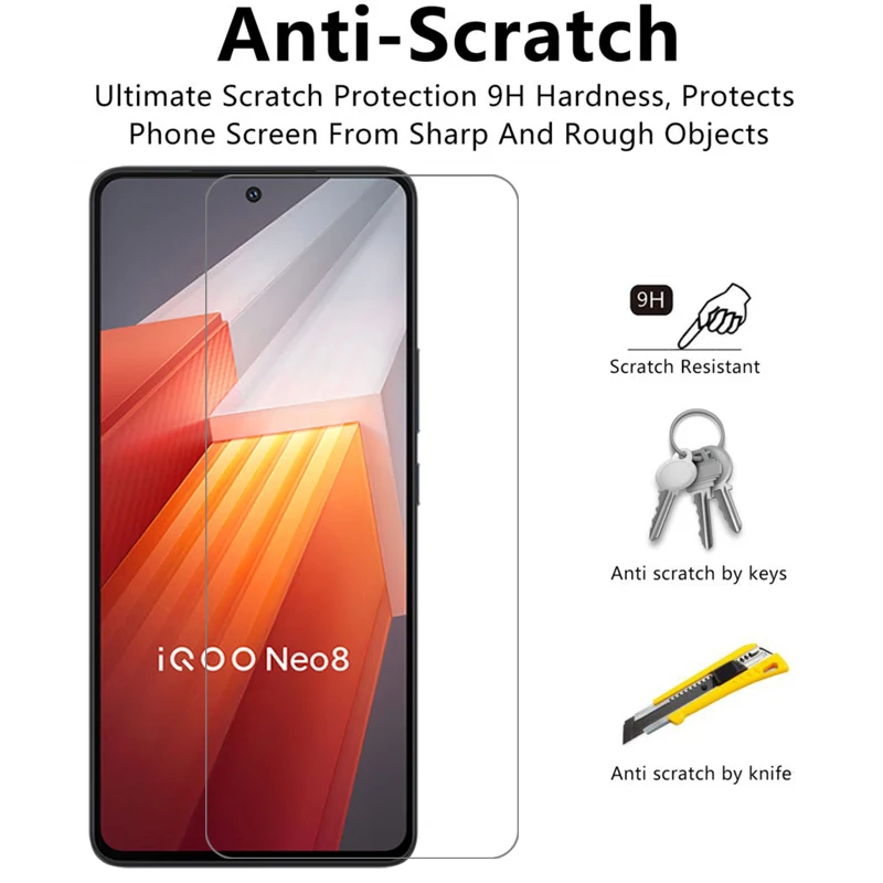 Фото Защитное закаленное стекло для Vivo iQOO Neo 7/8 Pro, защитная пленка для экрана Neo7/Neo8/7Pro/8Pro/Neo8Pro №4