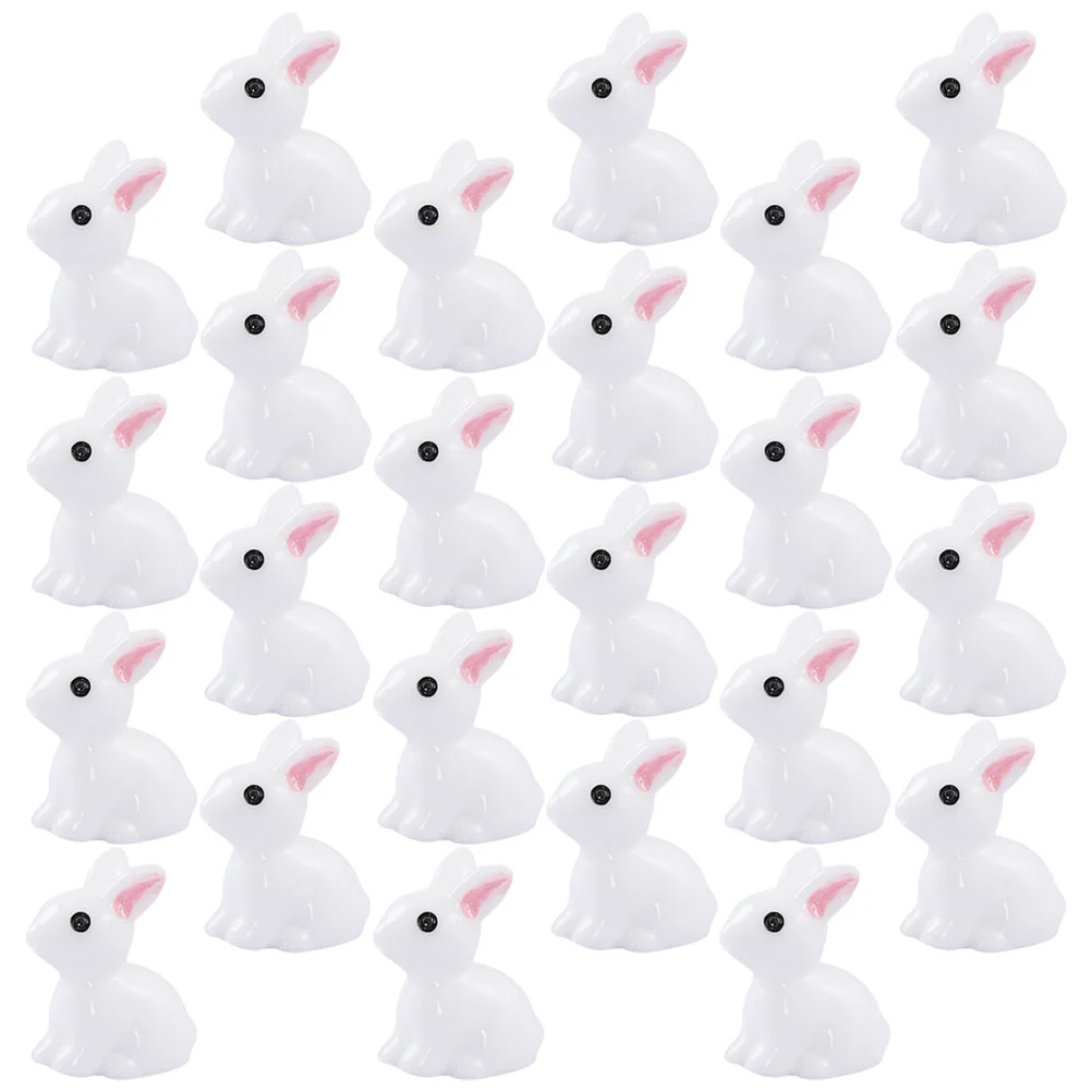 

40pcs Tiny Resin Animals Bunny Figurines Rabbit Figurines
