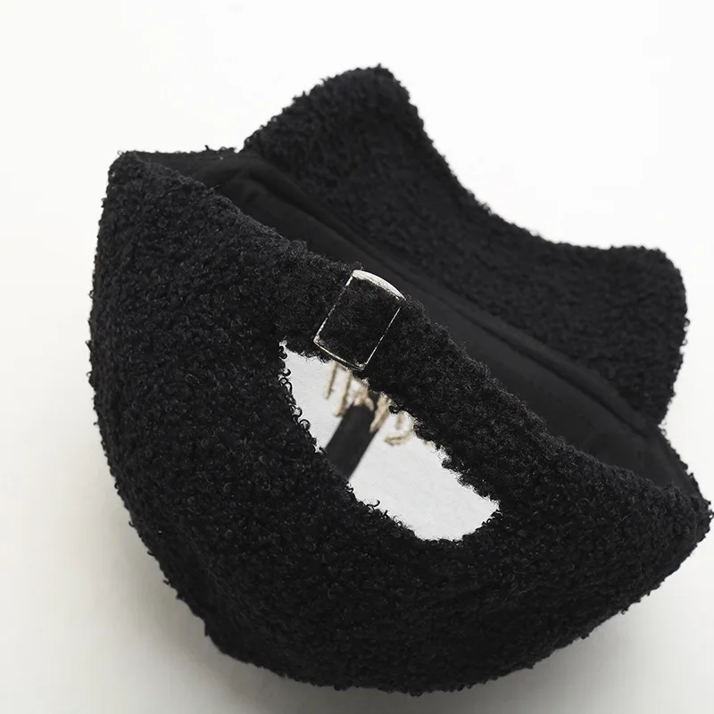 Осенне-зимняя женская милая толстая теплая бейсболка модная унисекс с вышивкой