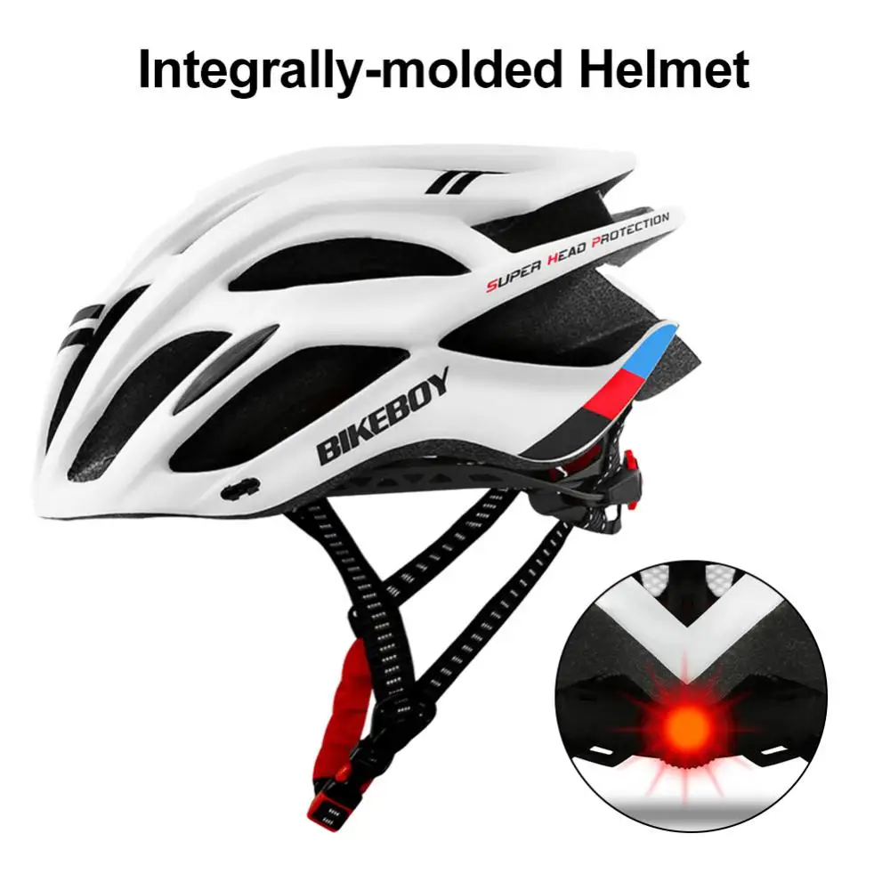 Ultralight Cycling Safety Helmet Outdoor Motorcycle Bicycle Taillight Helmet Mountain Road Bike Helmet Hard Hat Cycling Equipmen