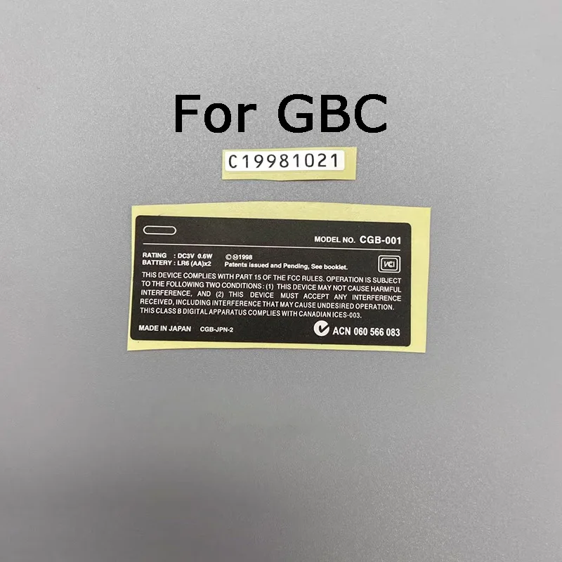 Фото 1 шт. для GBC GBP GBL GB SNK NGPC WSC игровая консоль новые этикетки задние наклейки замена для Gameboy Color Shell Sticke №3