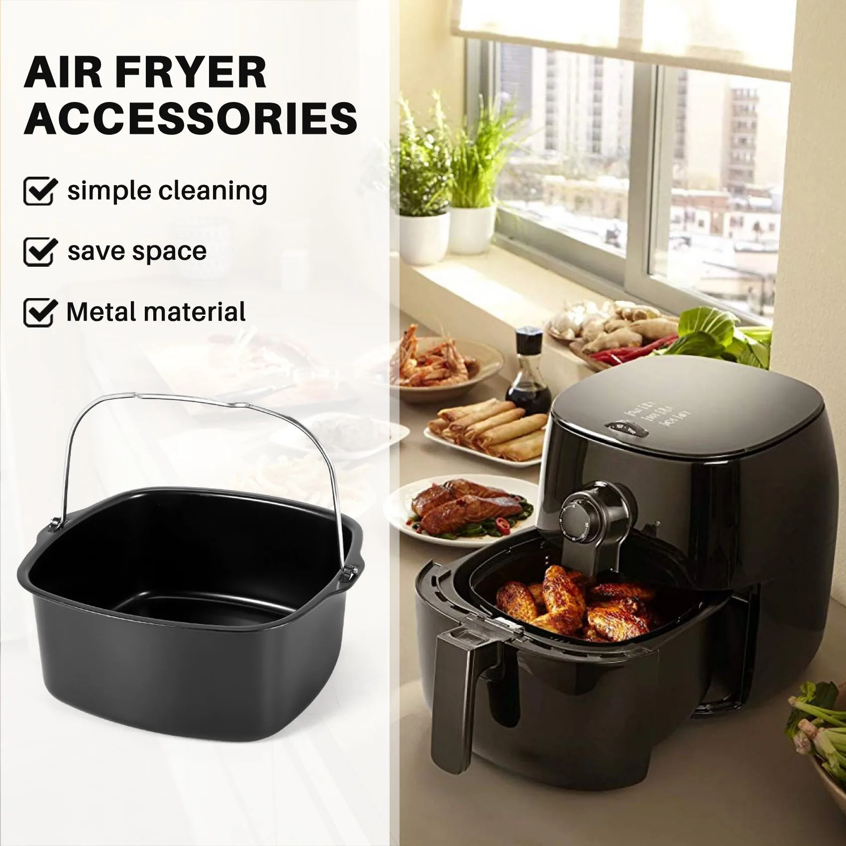 Фритюрница электрическая антипригарная посуда для запекания жестяной поднос