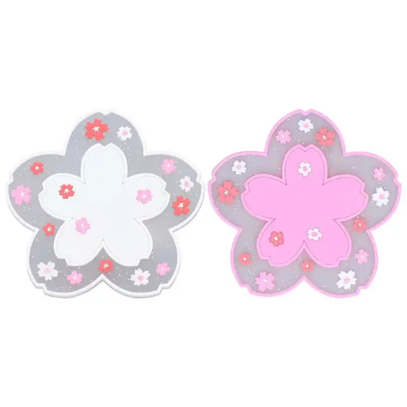 

Подставка для напитков Sakura Coaster, дюйма, теплоизоляция, долговечные Нескользящие, из ПВХ, элегантные стильные подставки для чашек, очков, наст...