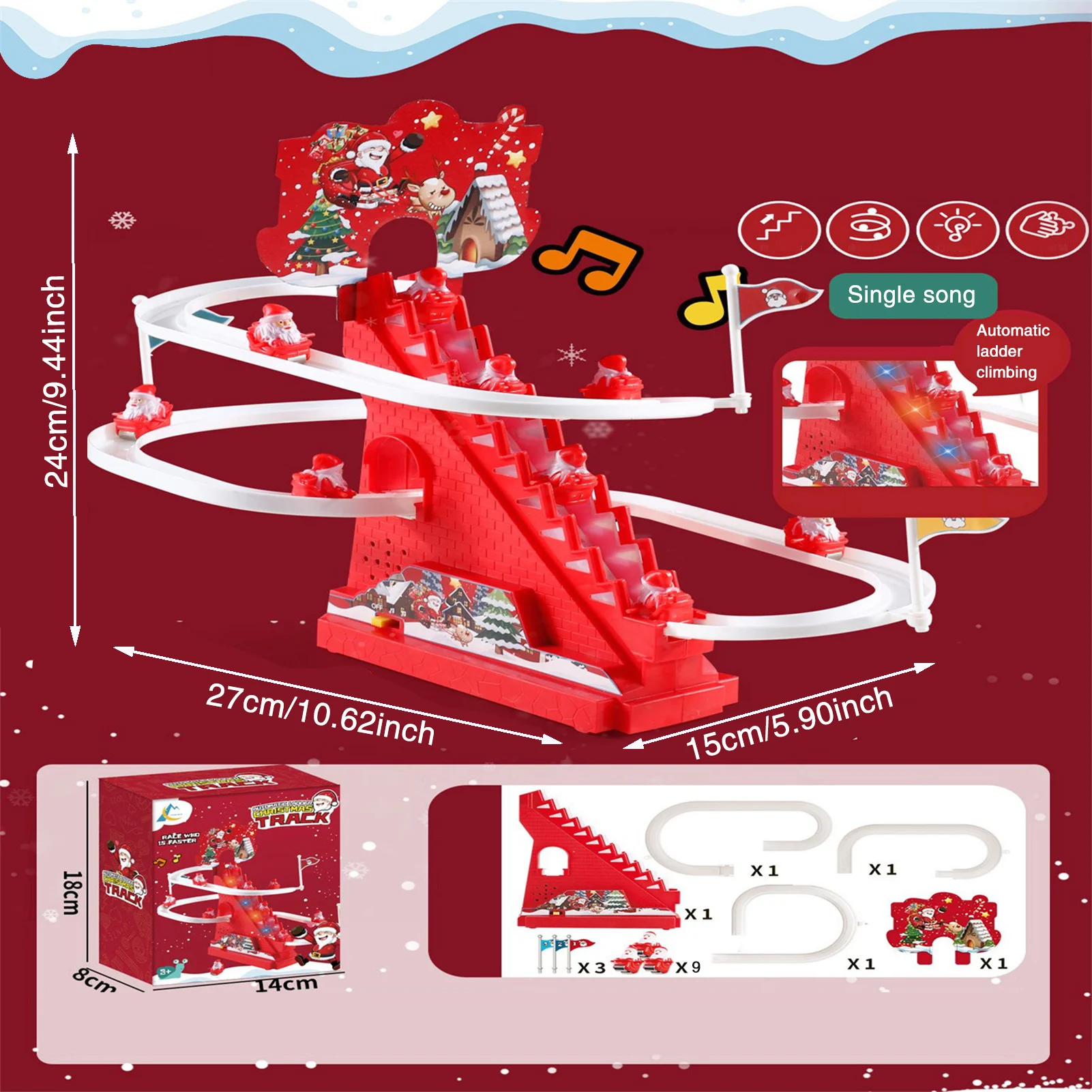 Забавный набор игрушек Santa Slide забавный игровой трек развивающие игрушки с