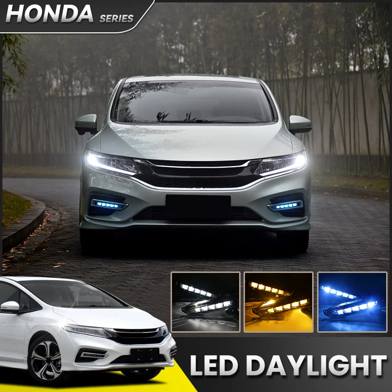 

Подходят для дневных ходовых огней Honda 17-20 джедаев, Новые модифицированные джедаи, дневные ходовые огни, поворот потокового сигнала