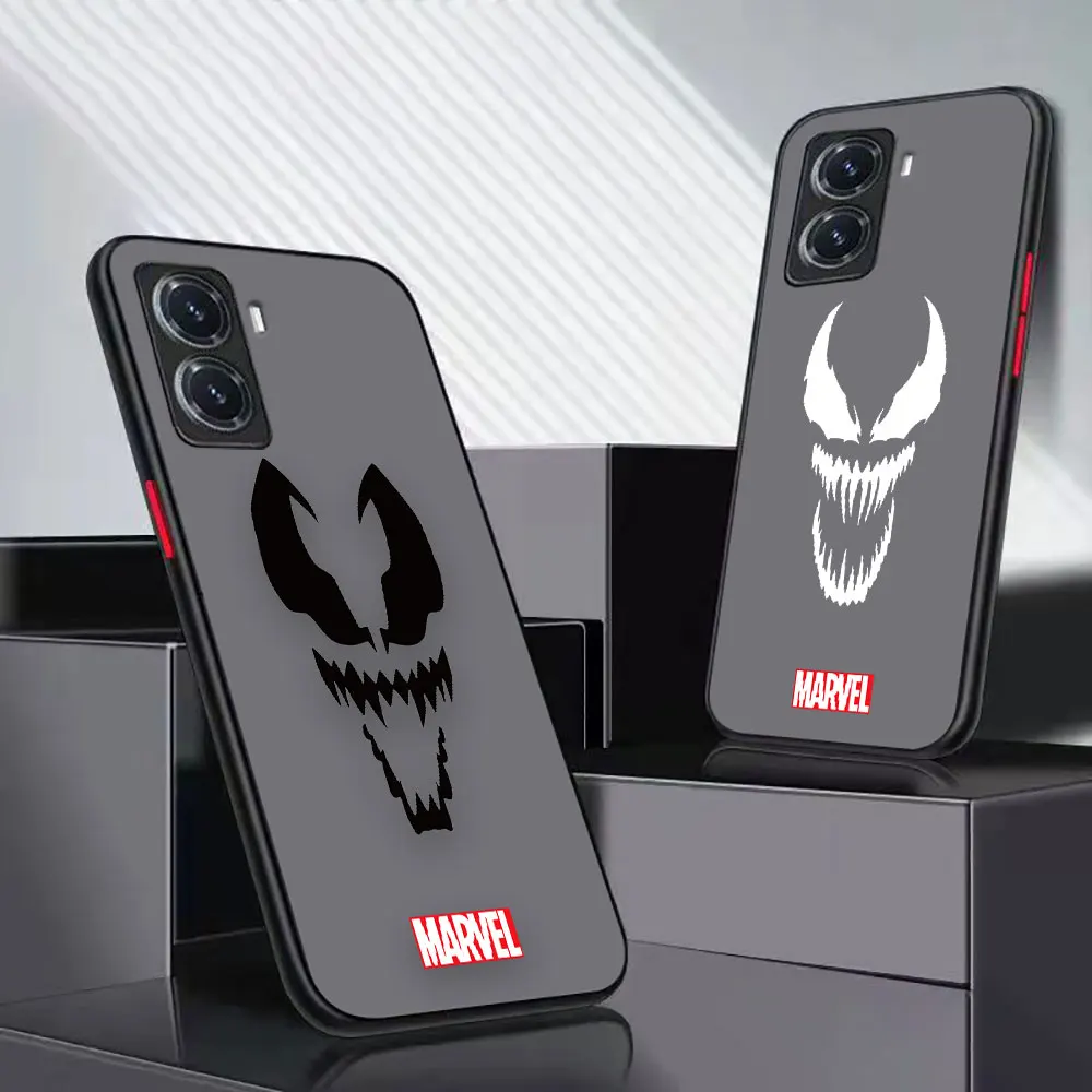 

Matte Case Funda For VIVO Y93 91C 91 85 77 76S 76 75 72 5G 71 70S 67 53 52S 51 50 35 22S 21 20 2020 Case Marvel Venom Logo