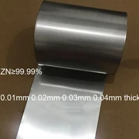 0.01mm 0.02mm 0.03mm 0.04mm pure zinc sheet Zinc Slab metal sheet Fruit battery electrode material zinc strip Zn foil research