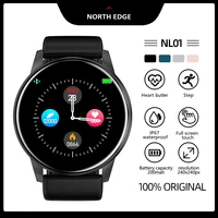 north edge mens smart watch heart rate monitor activity tracker women smartwatch a touch screen running digital alarm clock new