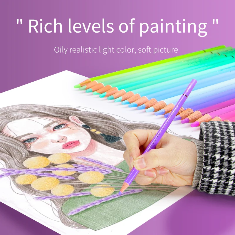 Kup Brutfuner Macaron 50/80 Kolor Profesjonalny Artysta Kolorowe Kredki Pastelowy Ołówek Na Rysunek Szkolny Szkicowanie Dostaw Sztuki