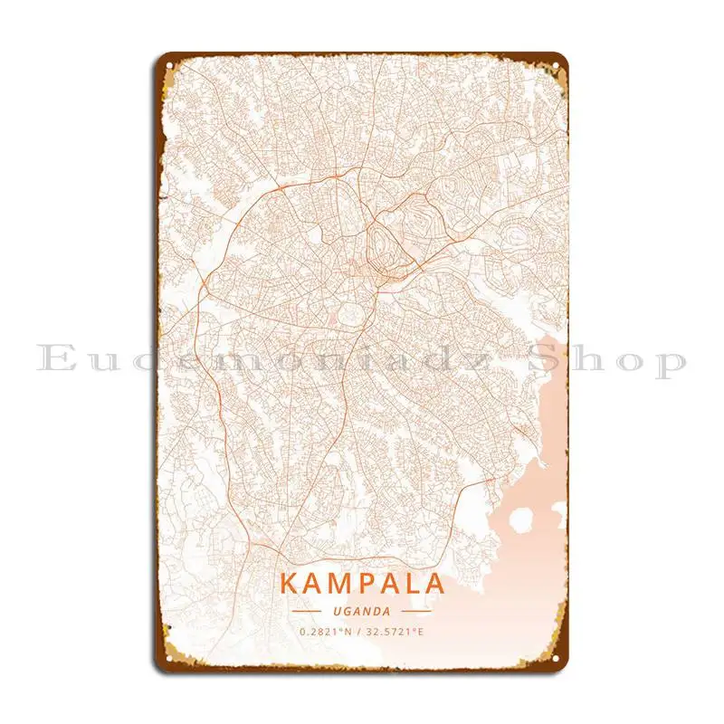 

Kampala Uganda Metal Plaque Garage Wall Decor Wall Decor Printed Mural Tin Sign Poster