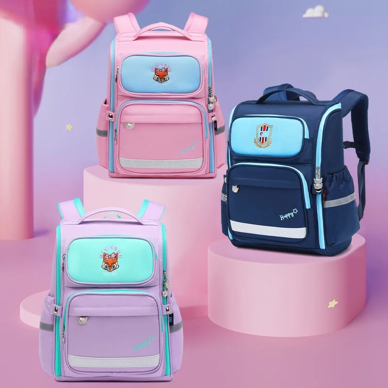 Boy Girl Primary School Students High-capacity Schoolbags New Children Fashion Backpacks for Grades 1-6 All-match Drop Shipping