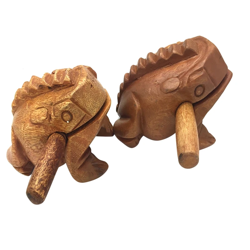 

Wooden Frog Percussion Instrument Percussion Instruments Wooden Frog Wooden Musical Instrument Tone Block 2PCS