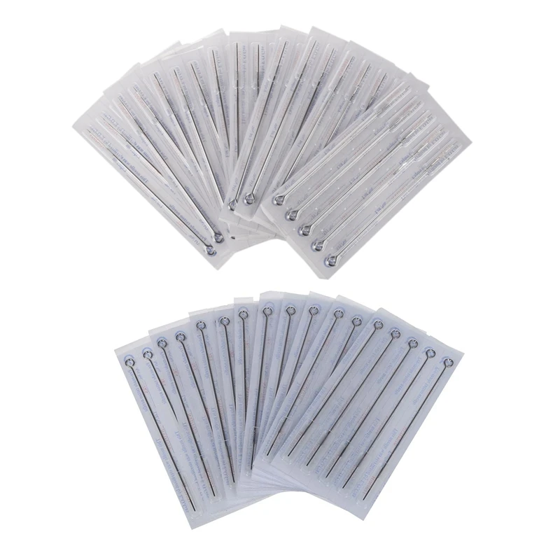 

50Pcs Tattoo Needle 3RL ROUND LINER STAINLESS STEEL & 50Pcs Disposable Tattoo Needles Size 5RL Tattoo Supplies Makeup