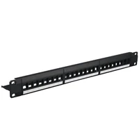 19 inch 1u cabinet rack through 24 port cat6 patch panel rj45 network cable adapter keystone jack modular patch panel