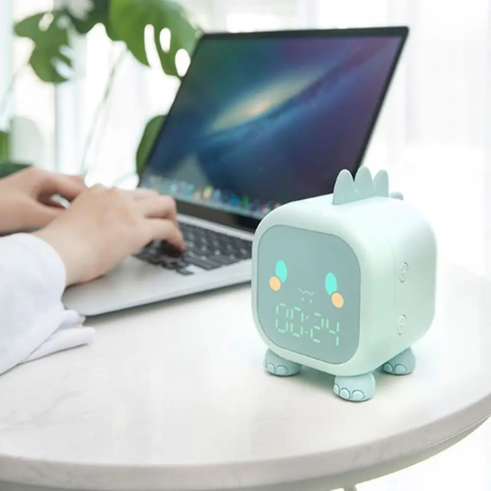 

Lovely Dinosaur Alarm Clock With Night Light Intelligent Digital Alarm Clock Children's Sleep Wake-up Electronic Clock