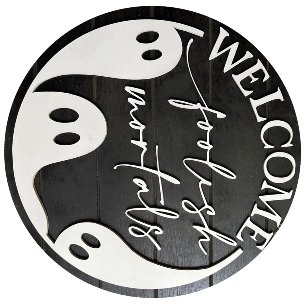 

Garden Decorations Halloween Wooden Tags Props Living Toom Decore Party Sign Door Decors