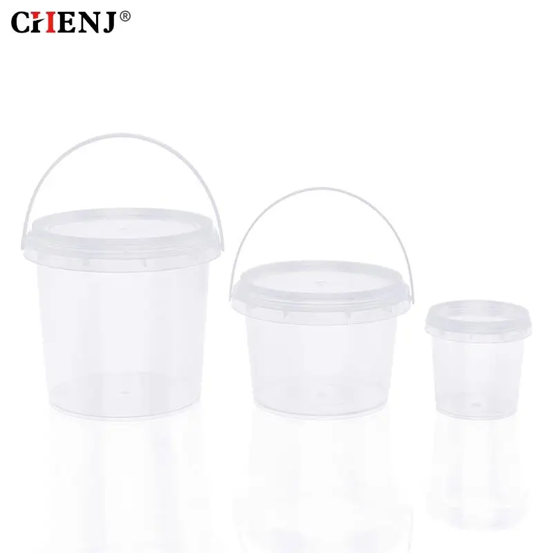 

2pcs Food Grade Plastic Bucket With Lid And Handle Leakproof Storage Container For Liquid Oil Honey BPA Free Painting Supplies