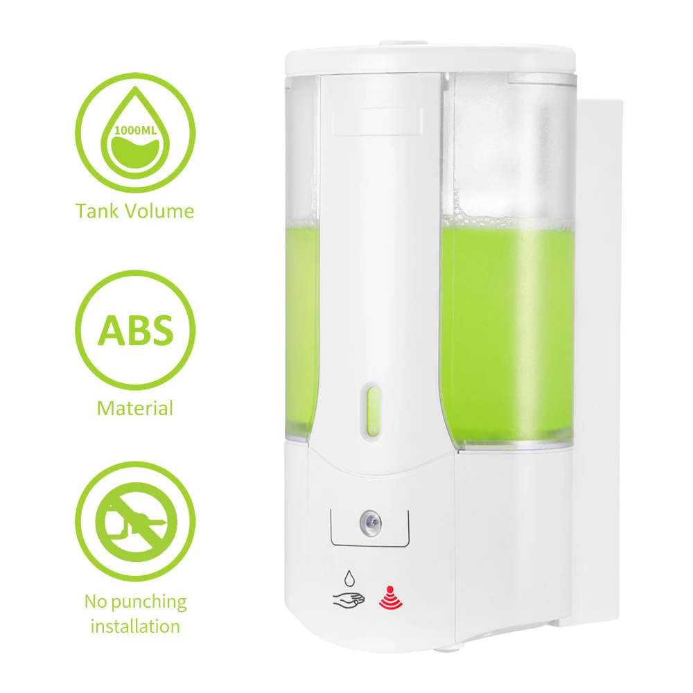 

400Ml Wall Mount Automatic Liquid Soap Dispenser Smart Sensor Touchless ABS Sanitizer Dispensador Shampoo Container For Kitchen