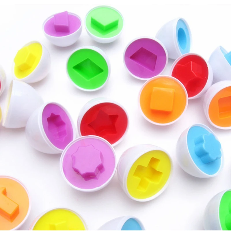 

6Pcs Eggs Learning Education Toys Kids Mixed Shape Wise Pretend Puzzle Smart Baby Kid Learning Toys Tool Brain Games