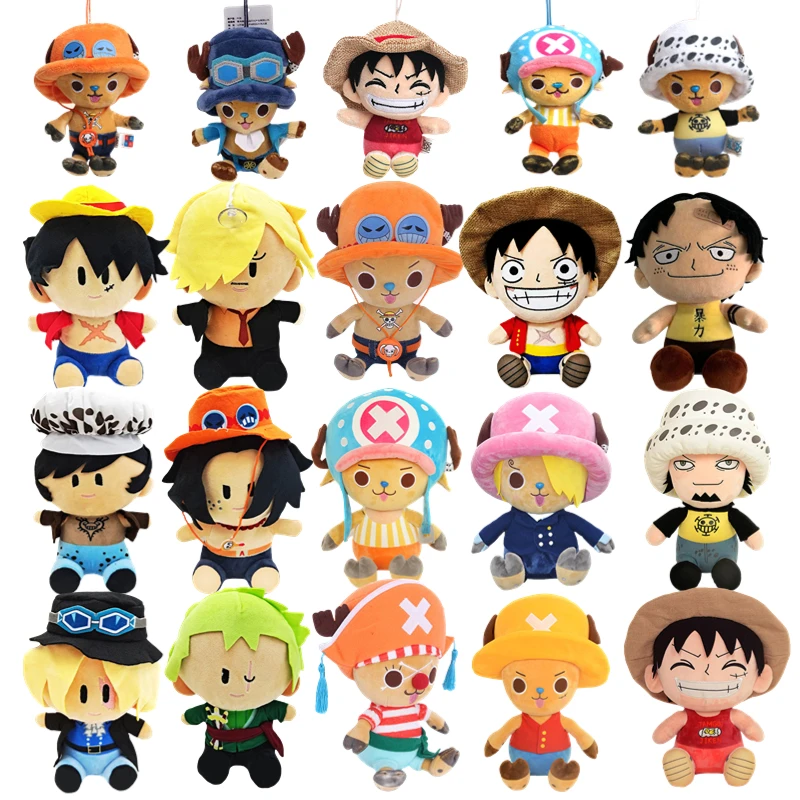 

12-25CM One Piece Plush Toy Cute Luffy Roronoa Zoro Chopper Anime Figure Stuffed Plush Dolls Keychain Pendant Toy Kid Xmas Gift