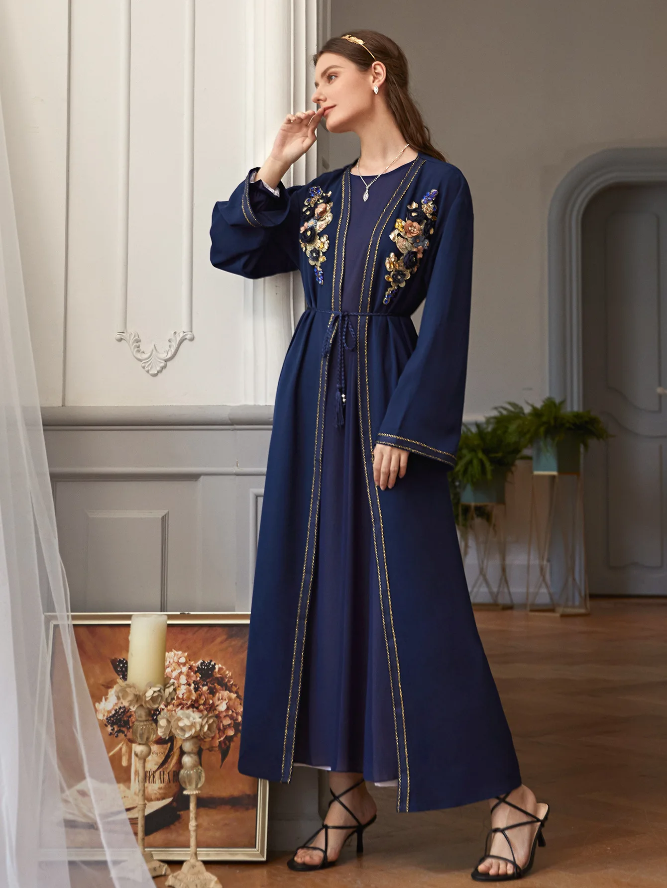 

Dress Women Muslim Hijab Abaya Islam Kaftan Robe Femme Musulmane Islamic Clothing Caftan Marocain Diamond Evening Dresses Abayat