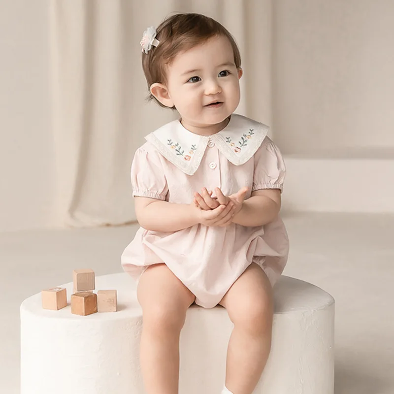 

Детский комбинезон с вышивкой, из хлопка