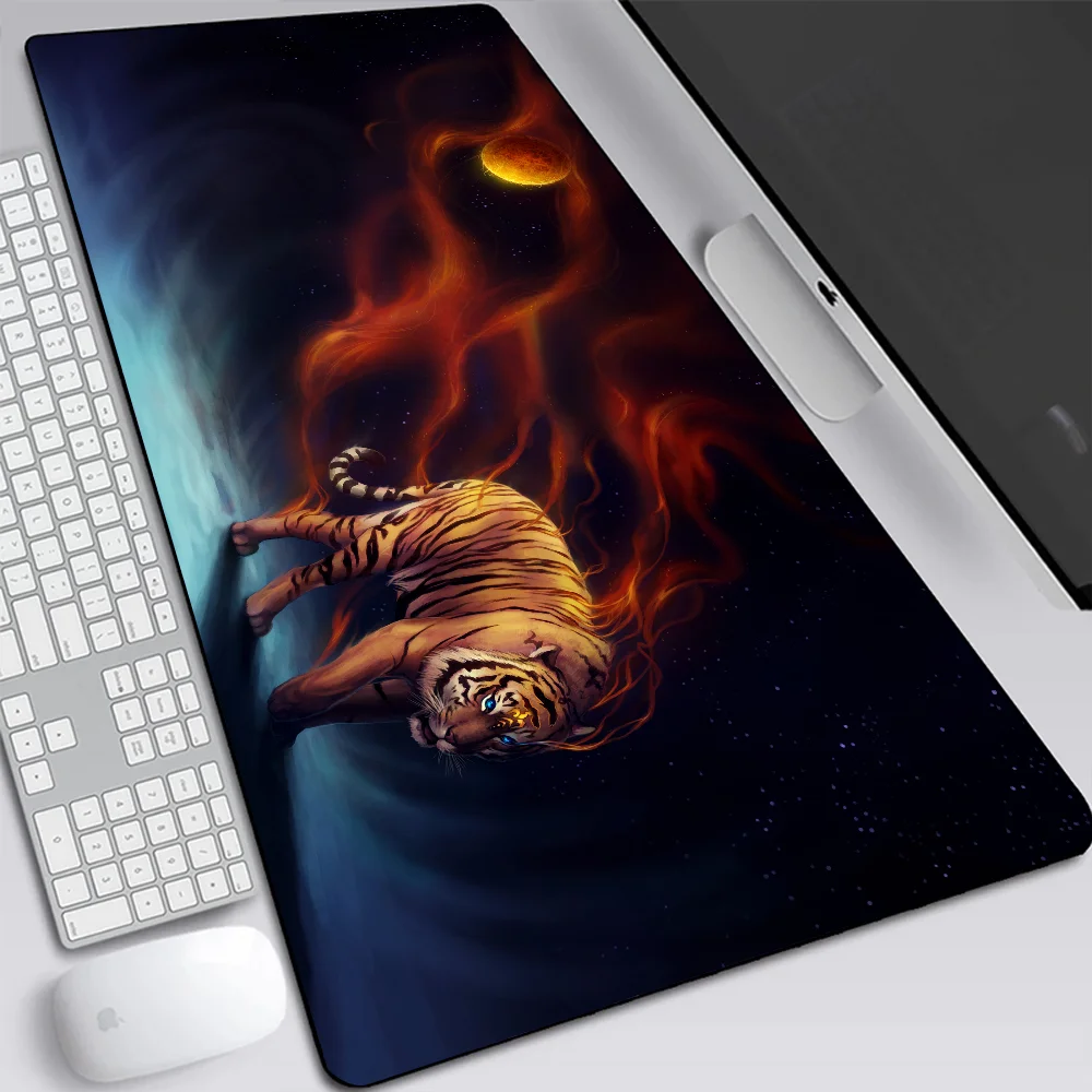 Большой игровой коврик для мыши Tiger ноутбука клавиатуры Настольный ПК геймера