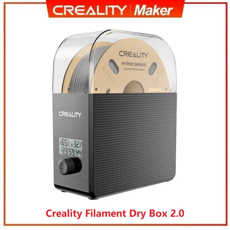 

Creality New 1KG Filament Dry Box 2.0 Adjustable Temperature 45℃-65℃ Real-time Humidity Monitoring Hot-Air Heating 0-24h Setting