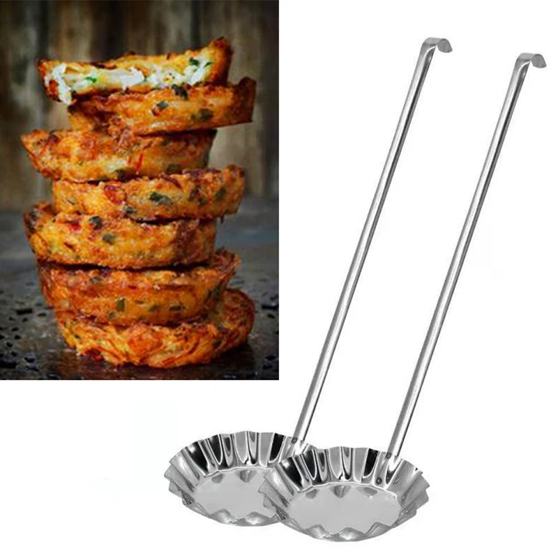 

1PC Stainless Steel Meatball Spoon Pancake Scoop Meat Pie Maker Non-stick Fried Food Mold Kitchen Utensils Cooking Tools