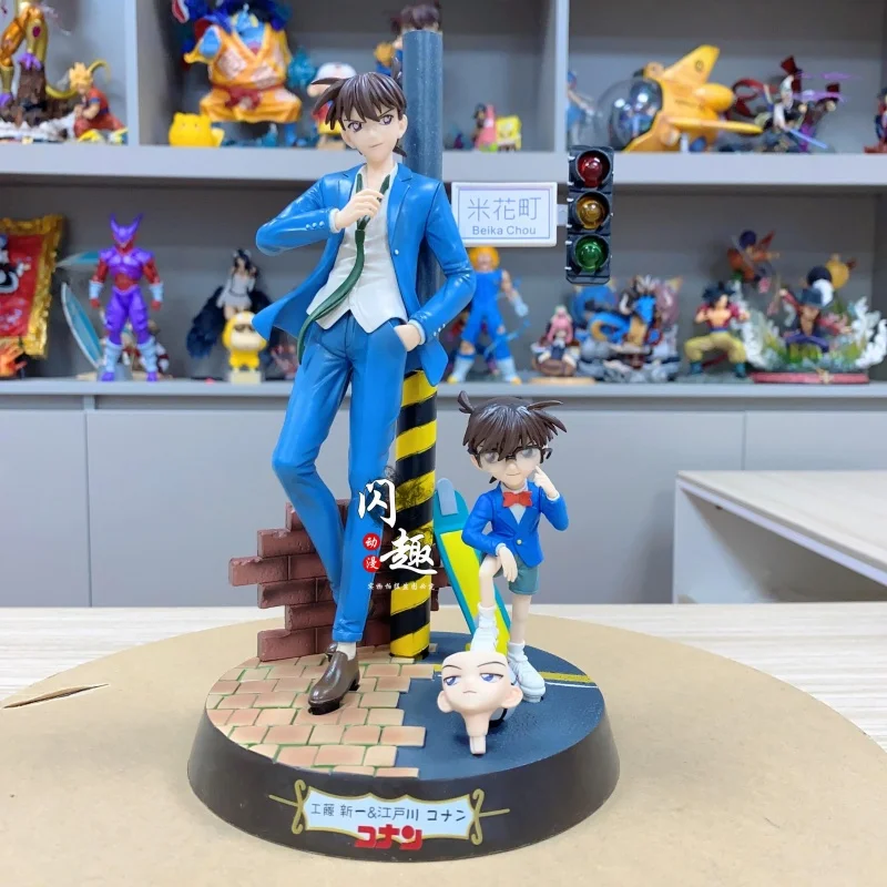 Горячее аниме Детектив Конан Kudou Shinichi Mouri Ran Haibara Ai ПВХ Фигурка Кукла Модель