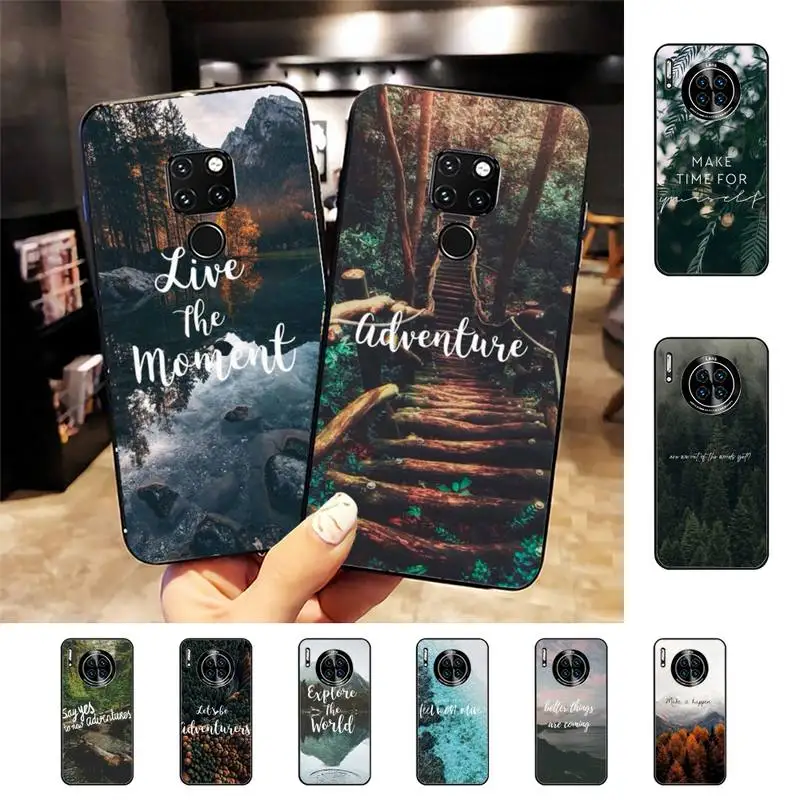 

Travel Mountain Sea Beach Phone Case for Huawei Mate 20 10 9 40 30 lite pro X Nova 2 3i 7se