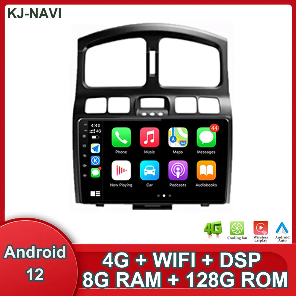 Автомагнитола Android для Hyundai Santa Fe SM 2000 - 2012 JAC S1 (учебный год) 1 2007 2013 Авторадио GPS