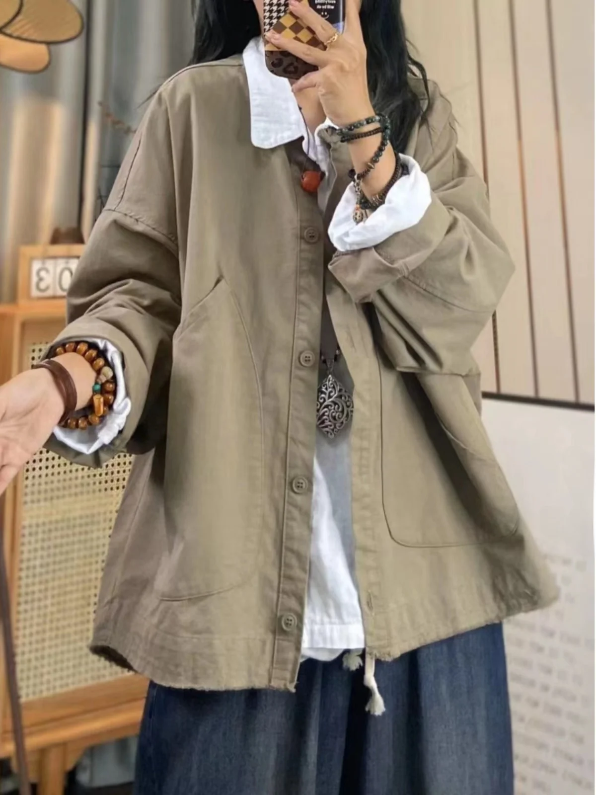 Фабрика ткани Gao Ding — чистая потеря! Осеннее хлопковое короткое пальто больших