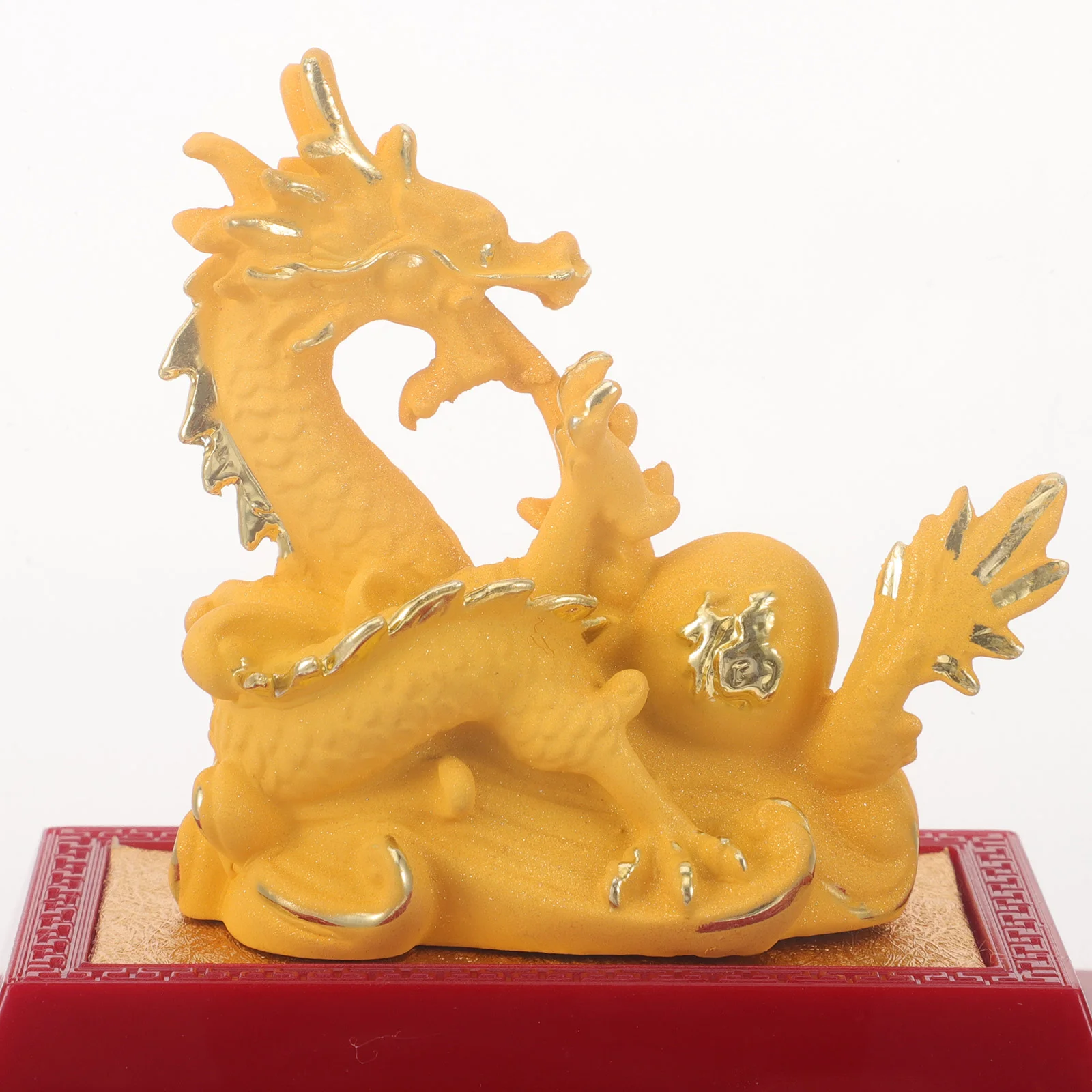 

Home Decor Resin Dragon Statue Cartoon Craft Ornament Chinese Decoration Figurine Staff