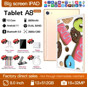 Tablet Type-C A8 Deca Core Laptop Dual SIM 8800mAh Google Play 12GB RAM 512GB GPS Android 5G LTE Not in Pakistan