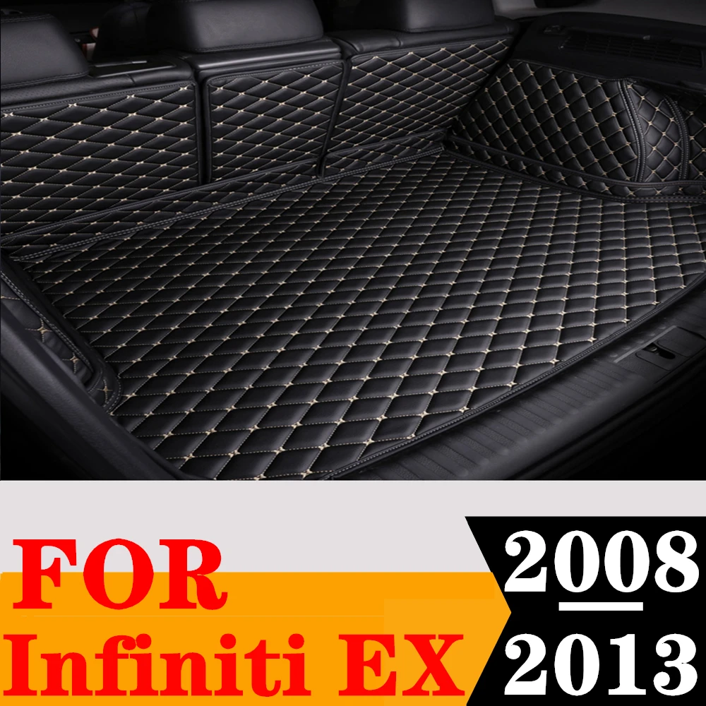 

Sinjayer Waterproof Highly Covered Car Trunk Mat Tail Boot Pad Carpet Rear High Side Cargo Liner For Infiniti EX Series 08-2013