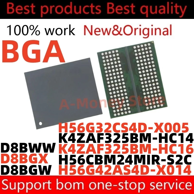 (1шт)K4ZAF325BM-HC14 K4ZAF325BM-HC16 H56CBM24MIR-S2C D8BGW D8BGX D8BWW H56G32CS4D-X005 H56G42AS4D-X014 BGA