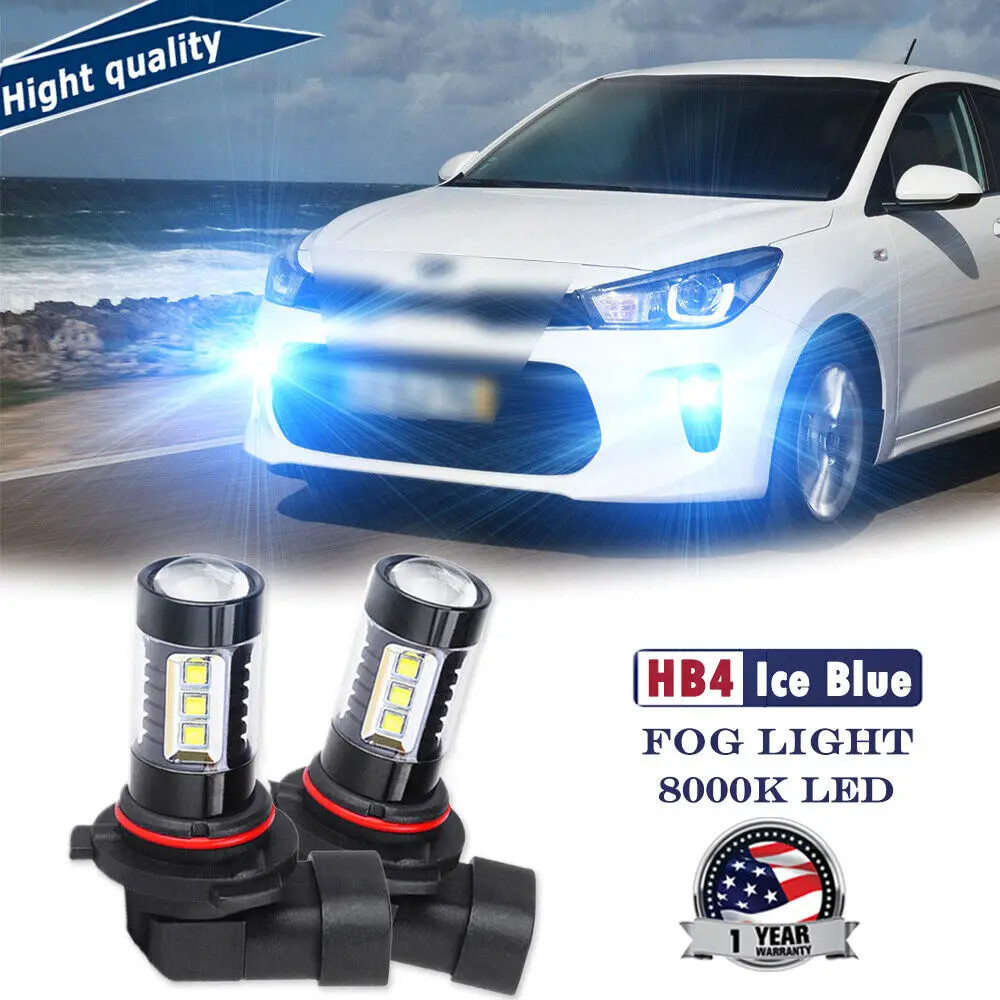 

2x HB4 80 Вт 8000K 16-SMD СВЕТОДИОДНЫЙ ные лампы противотумансветильник ры для Kia Optima Rio Sedona Sportage
