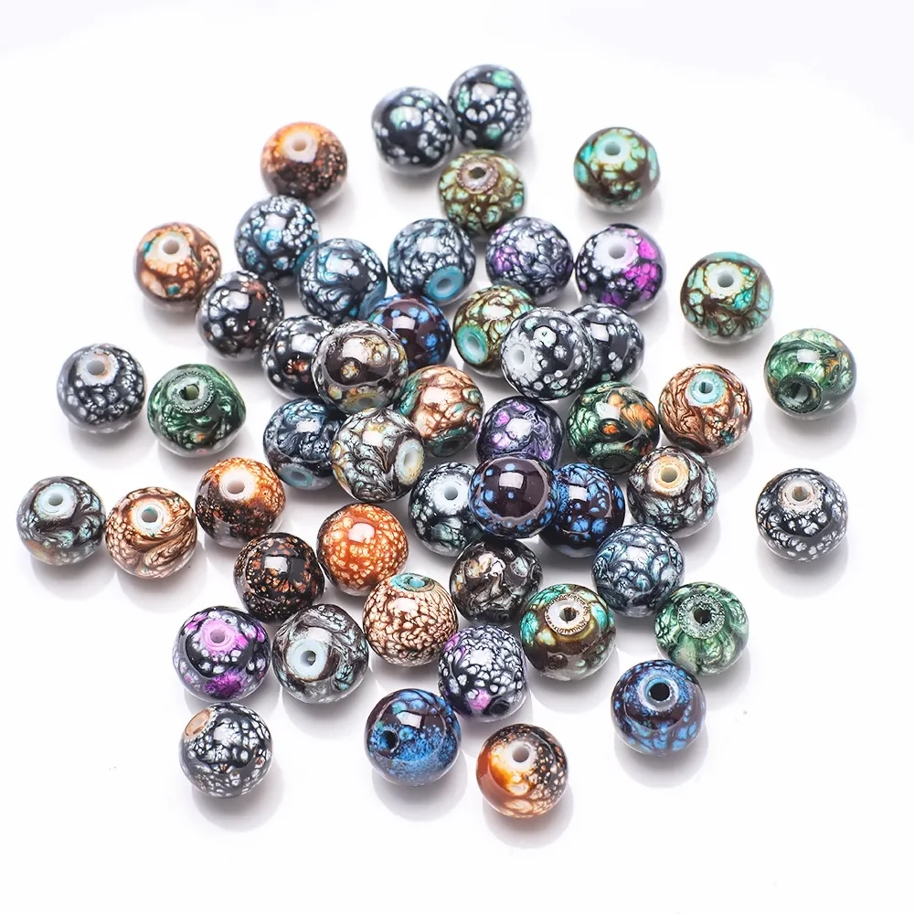 

50/100Pcs Natural Stone Beads Dark Blue Color 8mm Glass Spacer Round Loose Beads for Jewelry Making DIY Bracelets Accessories