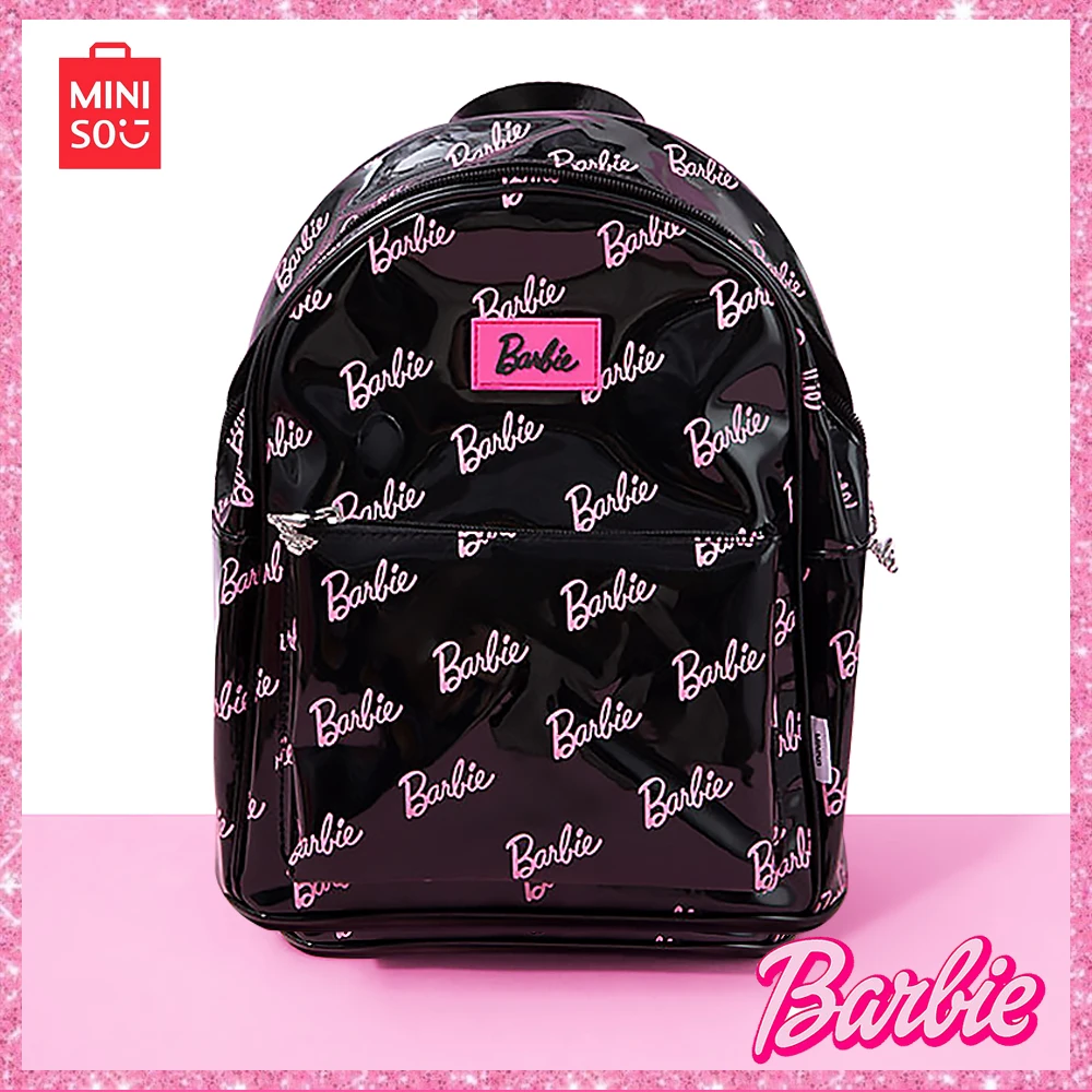 

New Miniso Barbie Series 2023 Kawaii Fashion New Bright Face Sweet Cool Portable Travel Backpack Girls Birthday Christmasgiftss